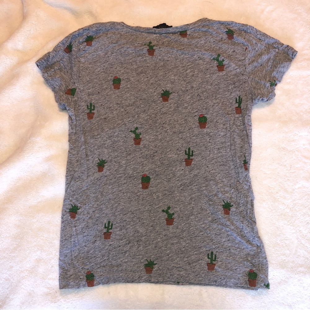 Grey T-Shirt with Cactus Print | Medium | J.Crew - Picture 3 of 3